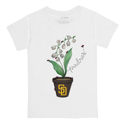 San Diego Padres Tiny Turnip Youth Lilies & Ladybugs T-Shirt - White