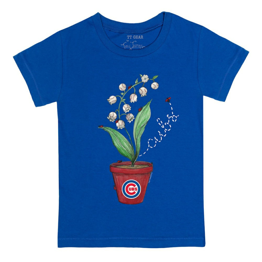 Chicago Cubs Tiny Turnip Youth Lilies & Ladybugs T-Shirt - Royal