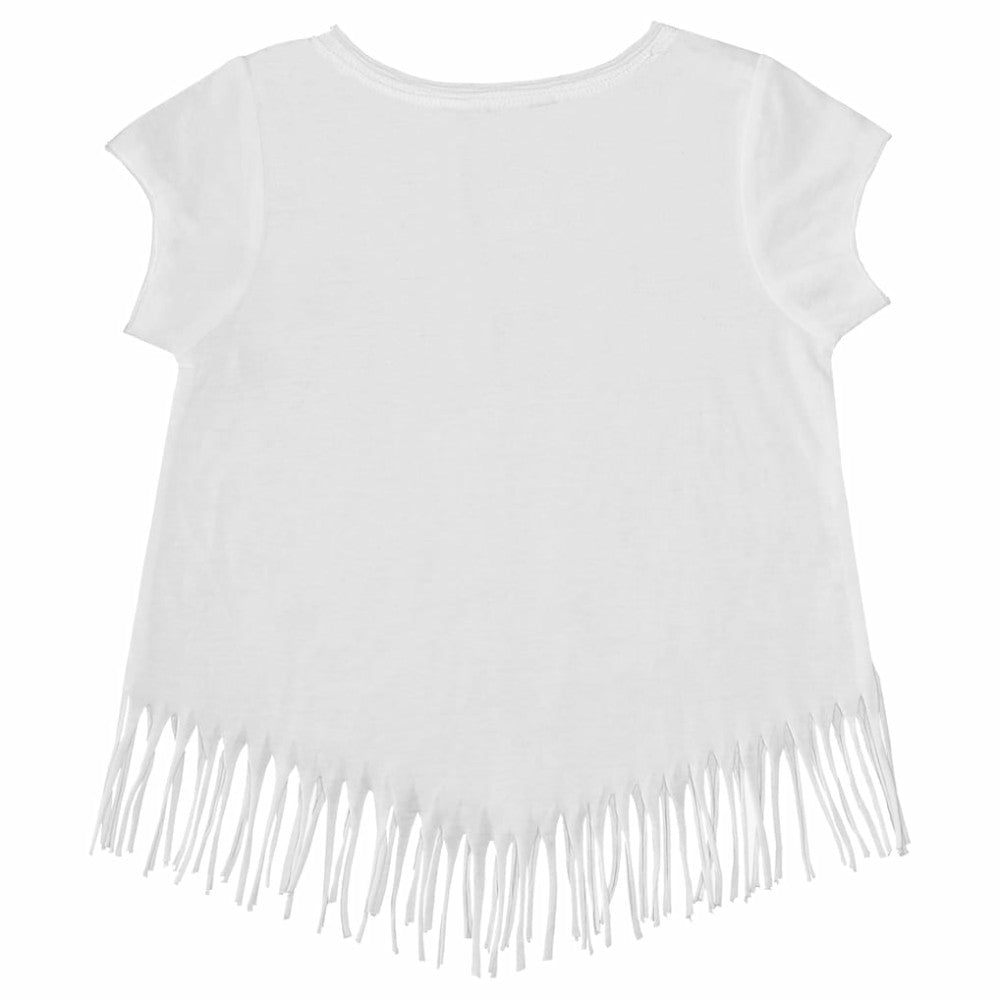 Colorado Rockies Tiny Turnip Girls Youth Mermaid Fringe T-Shirt - White