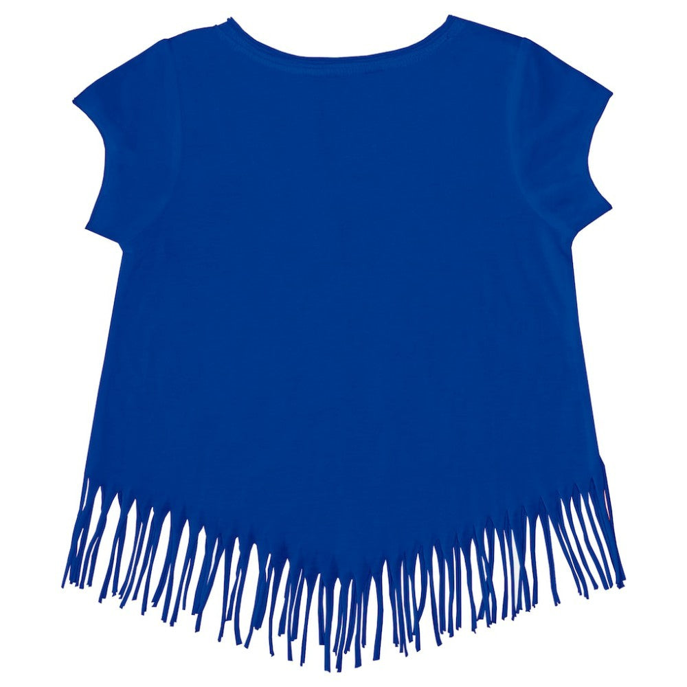 Los Angeles Dodgers Tiny Turnip Girls Youth Mermaid Fringe T-Shirt - Royal