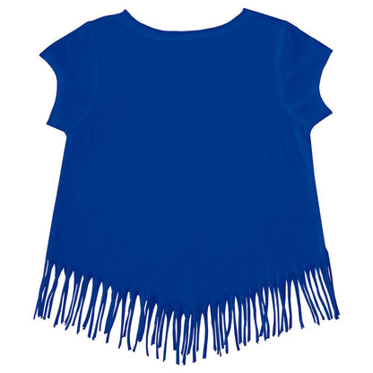 Los Angeles Dodgers Tiny Turnip Girls Youth Mermaid Fringe T-Shirt - Royal