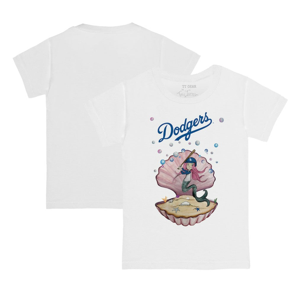 Los Angeles Dodgers Tiny Turnip Youth Mermaid T-Shirt - White