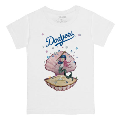 Los Angeles Dodgers Tiny Turnip Youth Mermaid T-Shirt - White