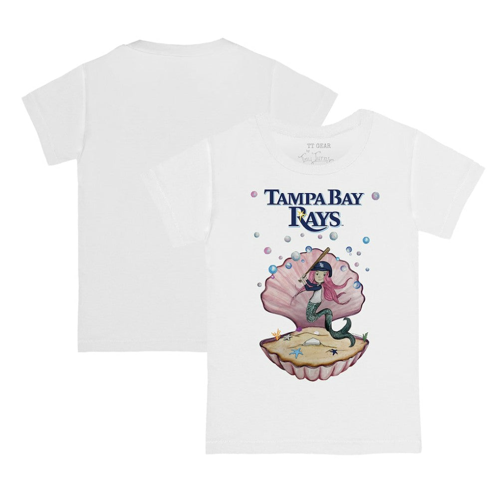 Tampa Bay Rays Tiny Turnip Youth Mermaid T-Shirt - White