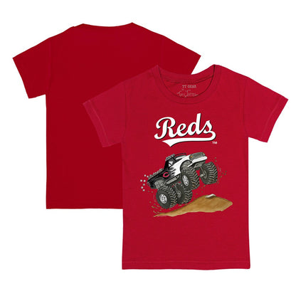 Cincinnati Reds Tiny Turnip Youth Monster Truck T-Shirt - Red