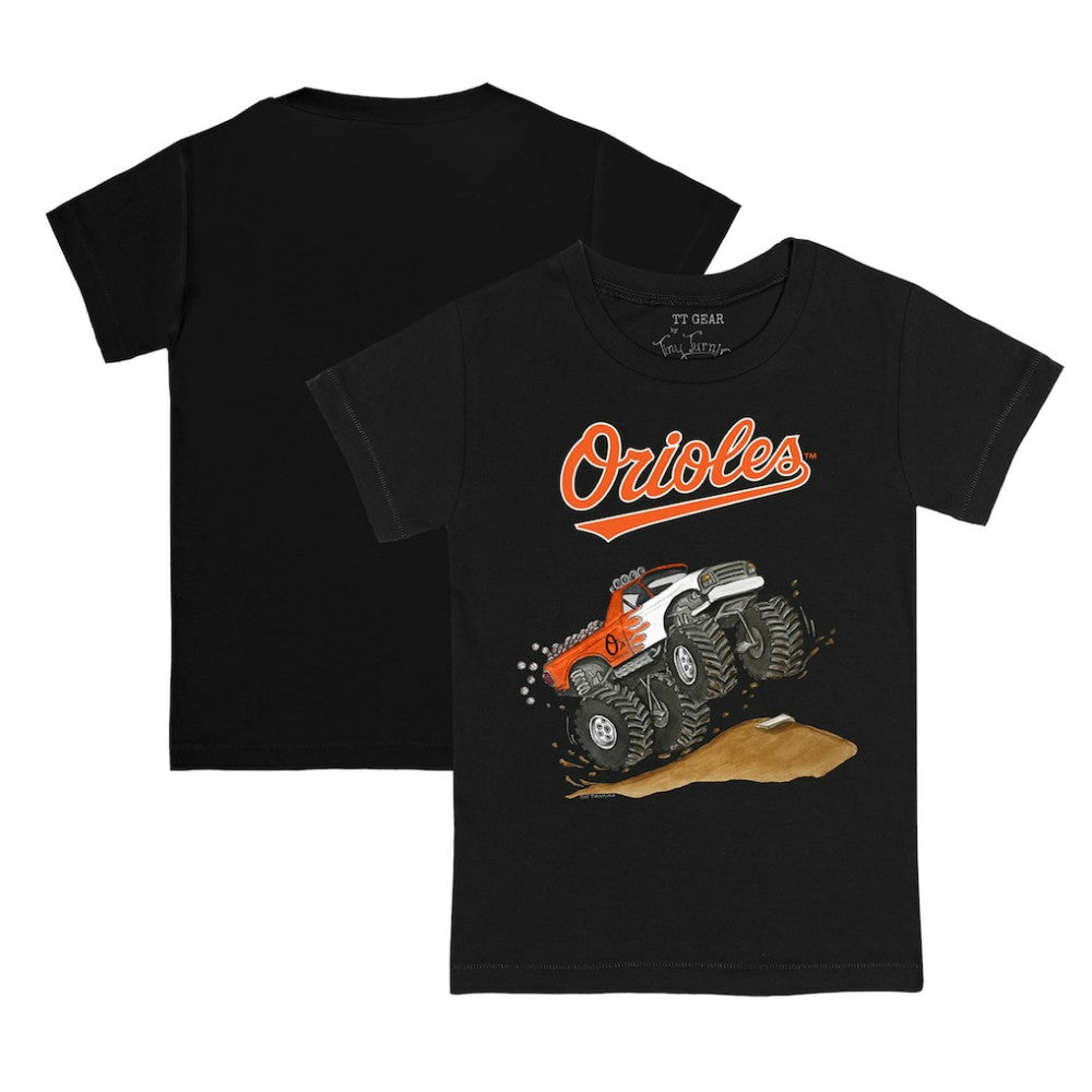 Baltimore Orioles Tiny Turnip Youth Monster Truck T-Shirt - Black
