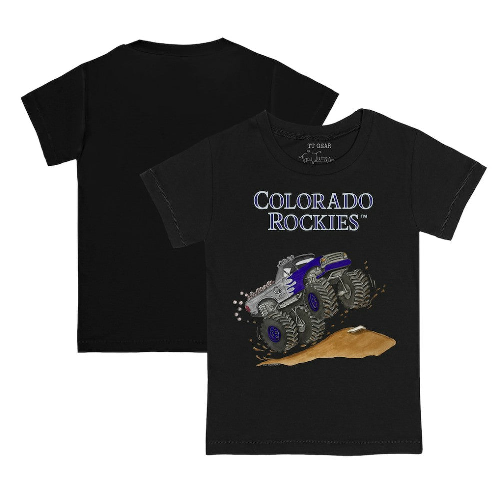 Colorado Rockies Tiny Turnip Youth Monster Truck T-Shirt - Black