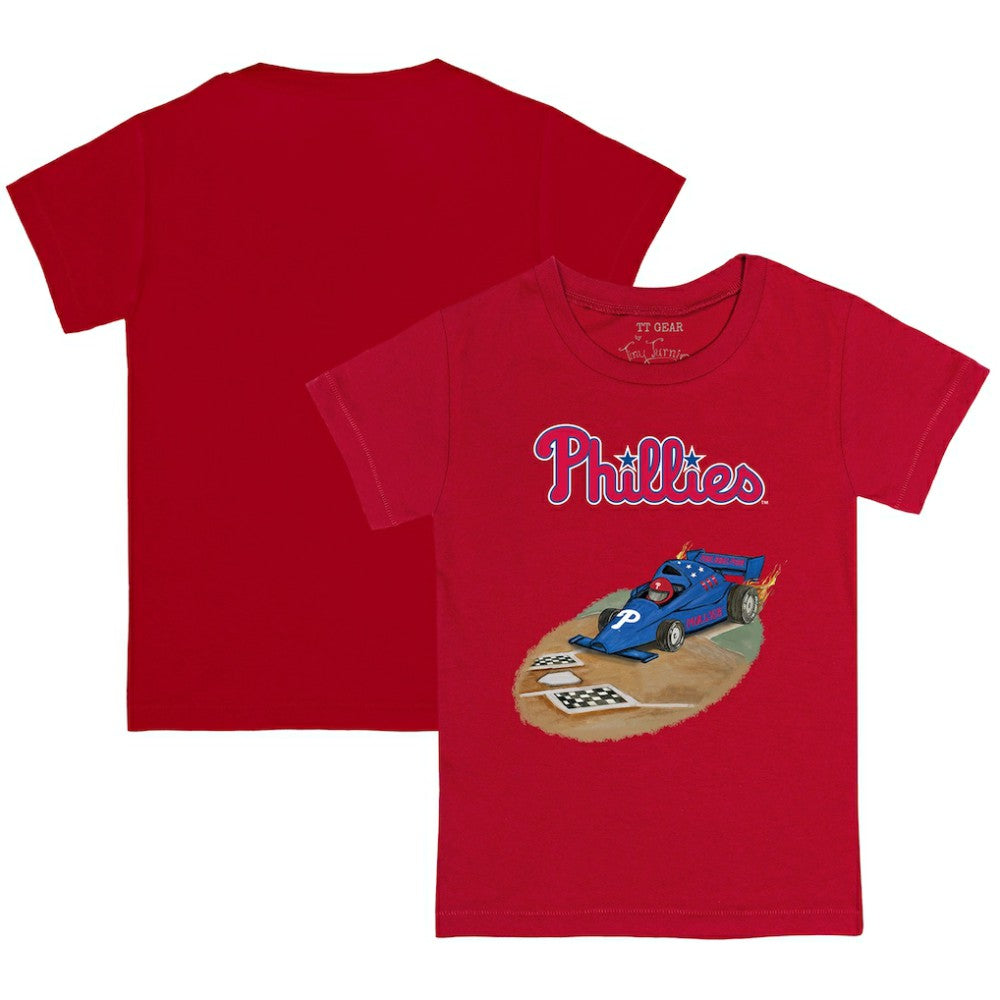 Philadelphia Phillies Tiny Turnip Youth Race Car T-Shirt - Red