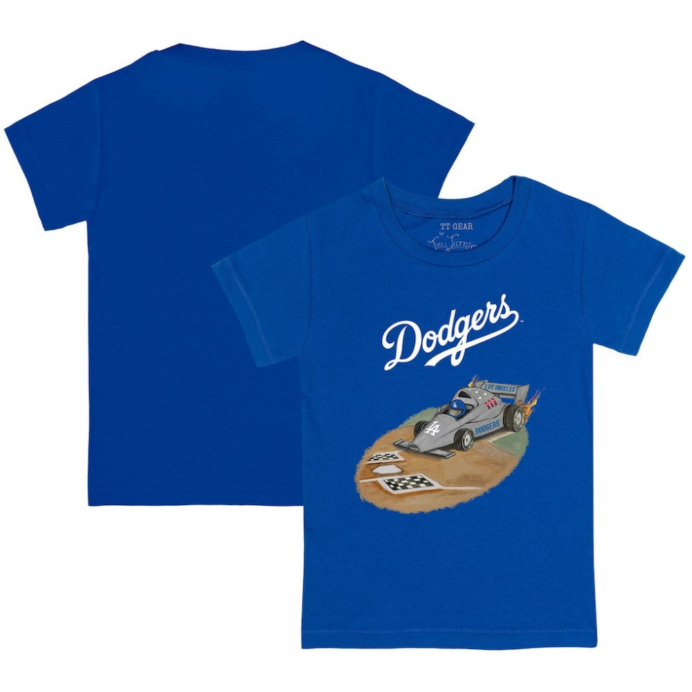 Los Angeles Dodgers Tiny Turnip Youth Race Car T-Shirt - Royal