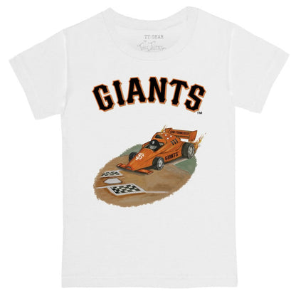 San Francisco Giants Tiny Turnip Youth Race Car T-Shirt - White