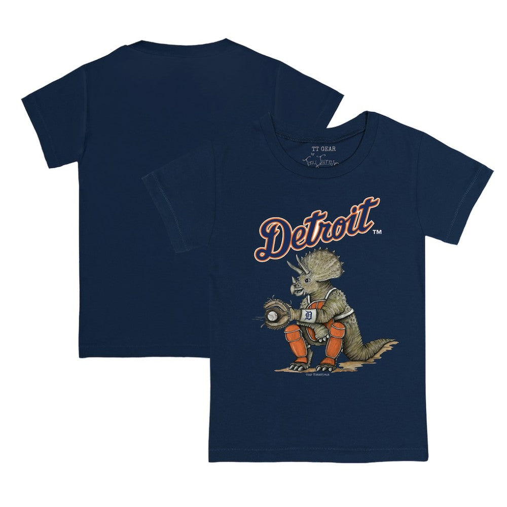 Detroit Tigers Tiny Turnip Youth Triceratops T-Shirt - Navy