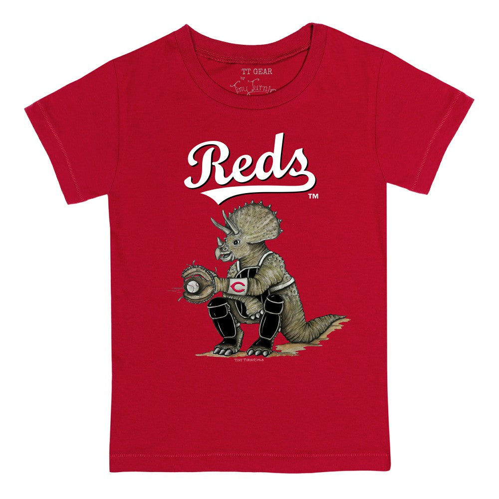Cincinnati Reds Tiny Turnip Youth Triceratops T-Shirt - Red