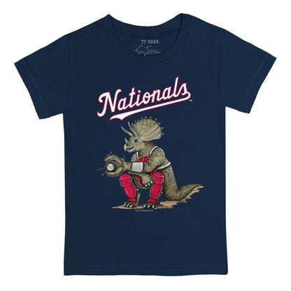 Washington Nationals Tiny Turnip Youth Triceratops T-Shirt - Navy