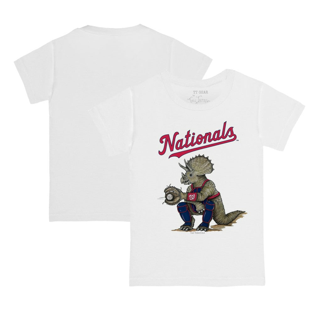Washington Nationals Tiny Turnip Youth Triceratops T-Shirt - White