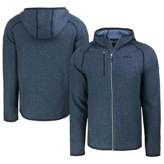 San Francisco 49ers Cutter & Buck Americana Mainsail Full-Zip Hooded Jacket - Heather Navy outlet