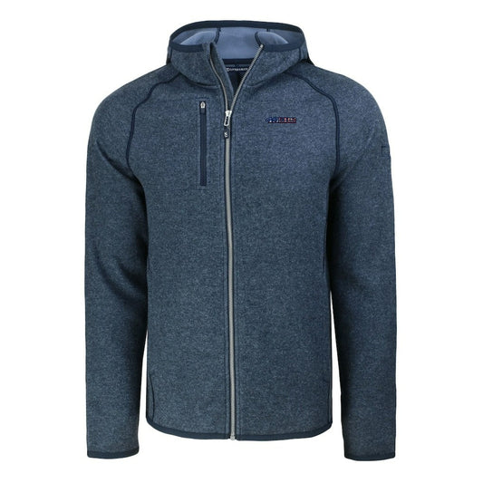 San Francisco 49ers Cutter & Buck Americana Mainsail Full-Zip Hooded Jacket - Heather Navy outlet