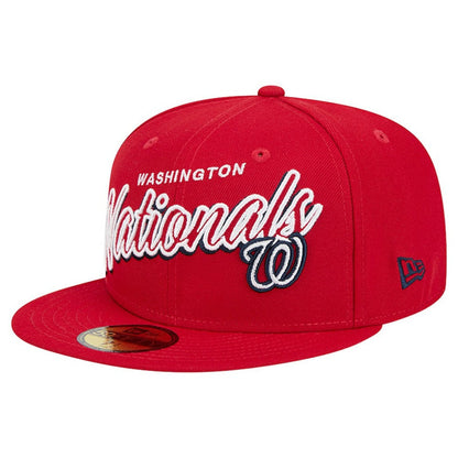 Washington Nationals Script Sided 59FIFTY Fitted Hat - Red | New Era