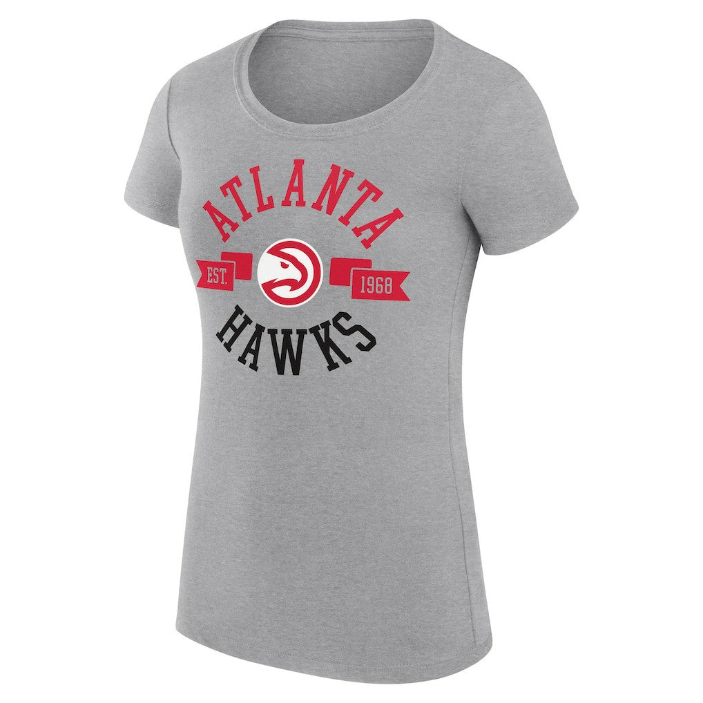 Atlanta Hawks G-III 4Her by Carl Banks Women's Super-Slim Fit Lightweight Large City Logo T-Shirt - Heather Gray outlet