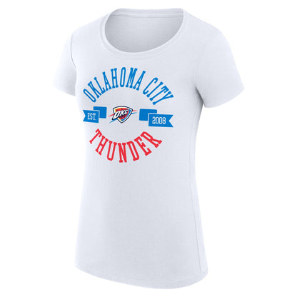 Oklahoma City Thunder G-III 4Her by Carl Banks Women's Super-Slim Fit Lightweight Large City Logo T-Shirt - White cheap