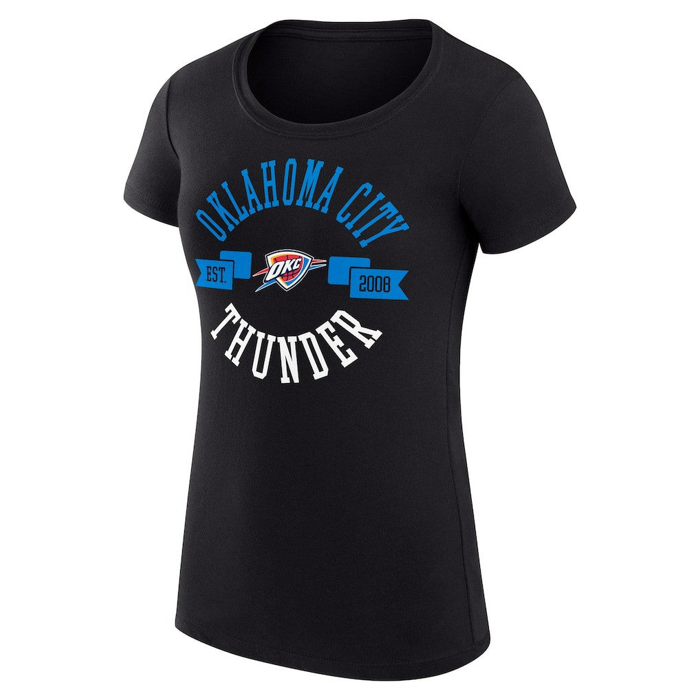 Oklahoma City Thunder G-III 4Her by Carl Banks Women's Super-Slim Fit Lightweight Large City Logo T-Shirt - Black discount