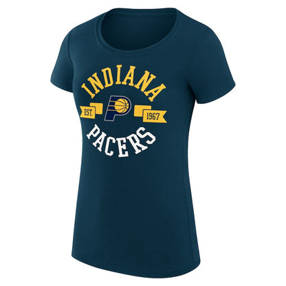 Indiana Pacers G-III 4Her by Carl Banks Women's Super-Slim Fit Lightweight Large City Logo T-Shirt - Navy on sale