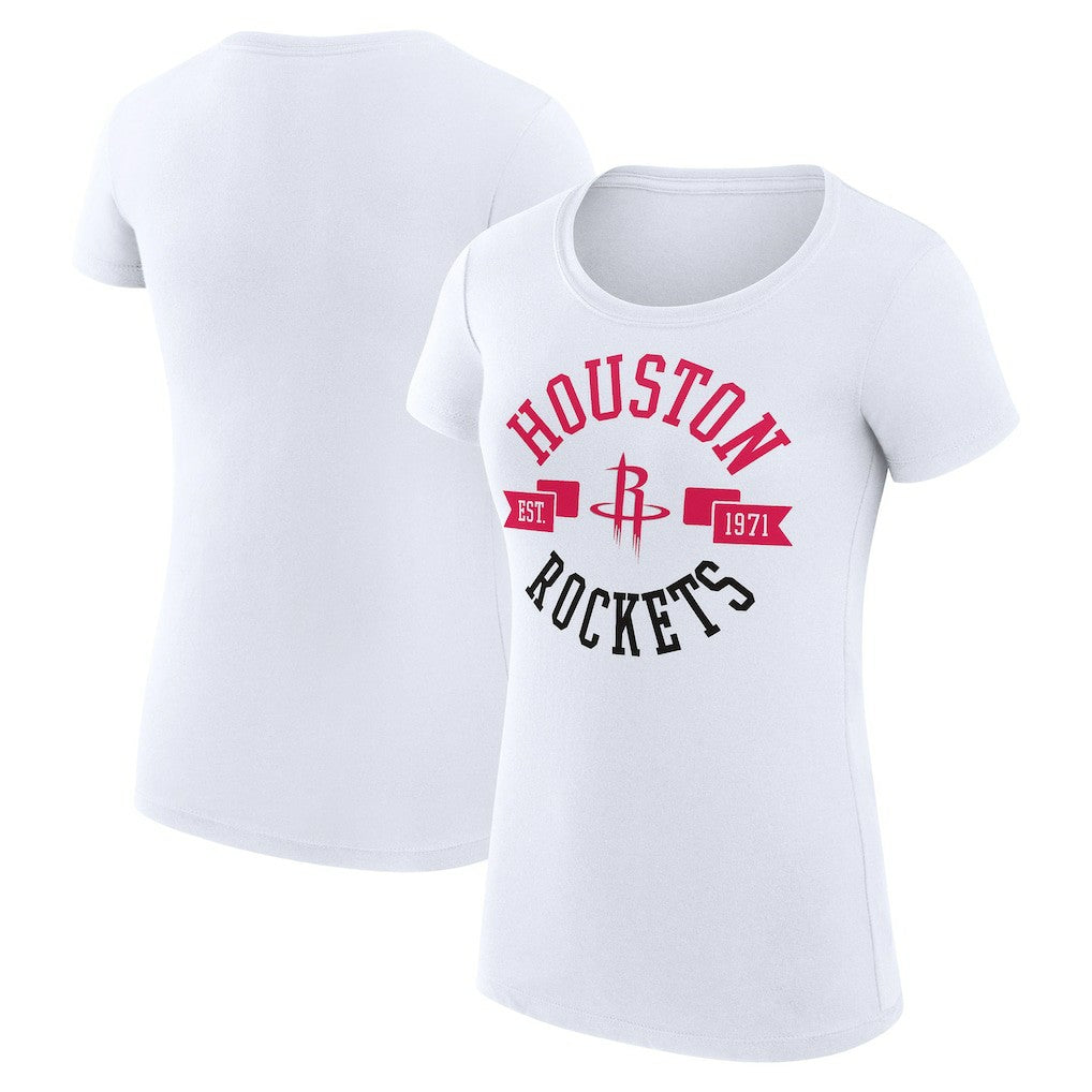 Houston Rockets G-III 4Her by Carl Banks Women's Super-Slim Fit Lightweight Large City Logo T-Shirt - White shop