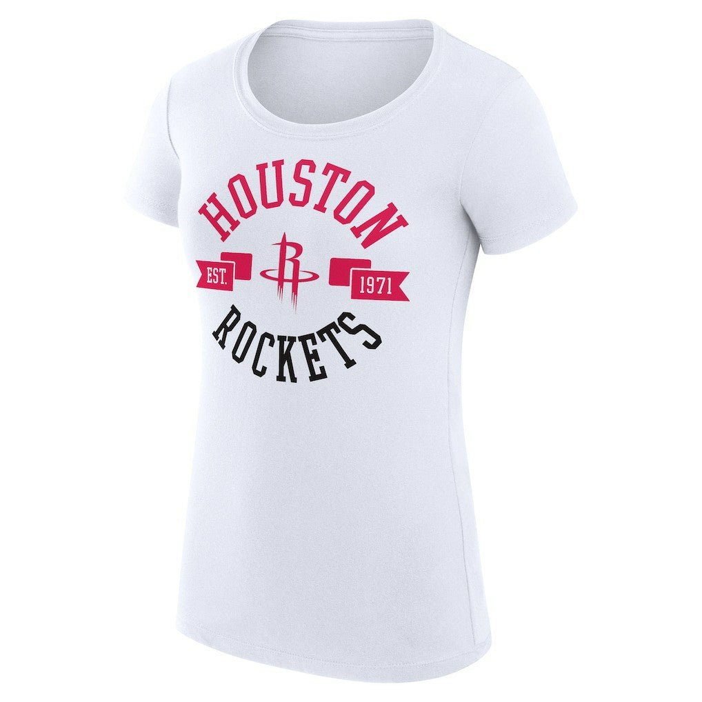 Houston Rockets G-III 4Her by Carl Banks Women's Super-Slim Fit Lightweight Large City Logo T-Shirt - White shop