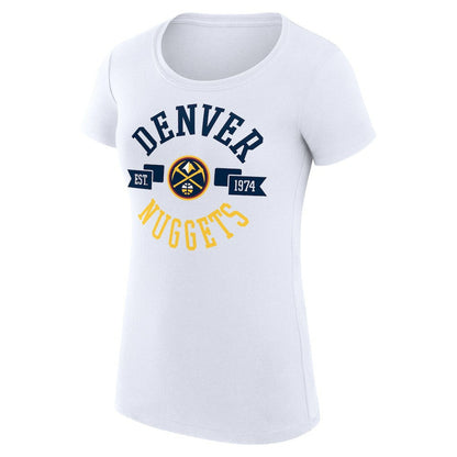 Denver Nuggets G-III 4Her by Carl Banks Women's Super-Slim Fit Lightweight Large City Logo T-Shirt sale - White shop