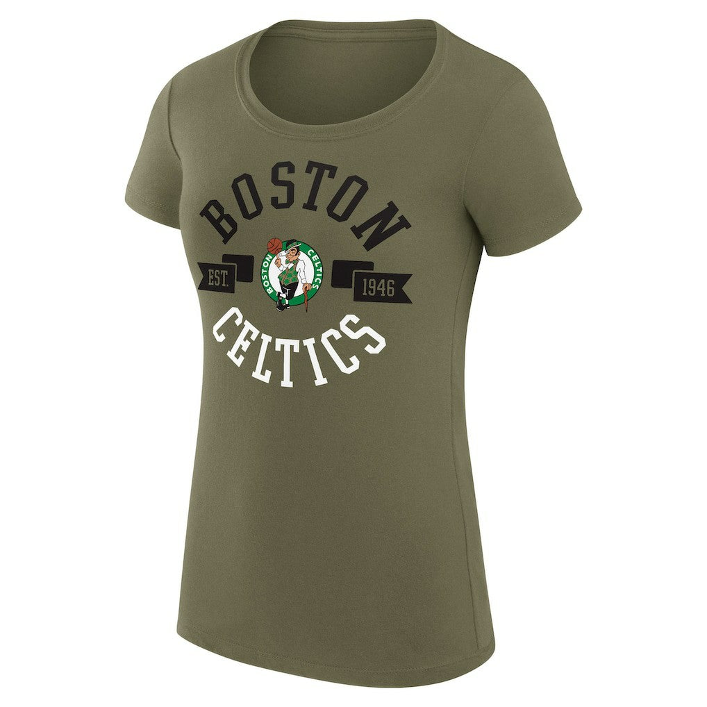 Boston Celtics G-III 4Her by Carl Banks Women's Super-Slim Fit Lightweight Large City Logo T-Shirt - Green outlet