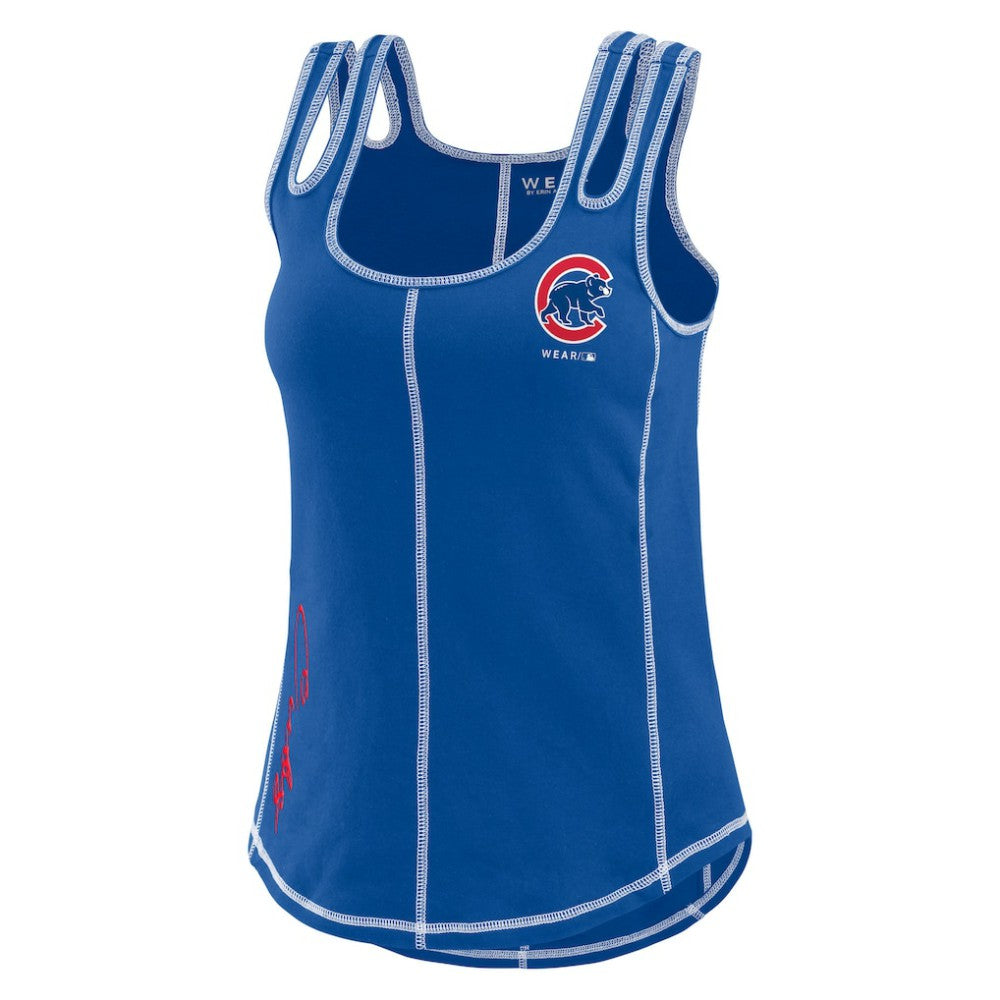 Chicago Cubs WEAR by Erin Andrews Women's Contrast Stitch Tank Top - Royal