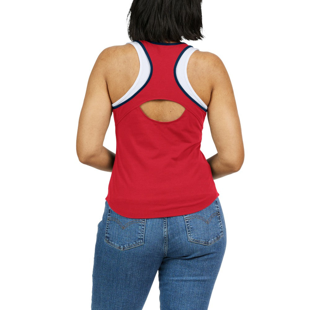 Los Angeles Angels WEAR by Erin Andrews Women's Colorblock Racerback Tank Top - Red