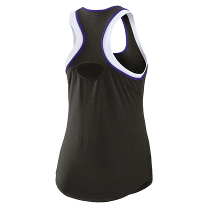 Colorado Rockies WEAR by Erin Andrews Women's Colorblock Racerback Tank Top - Black