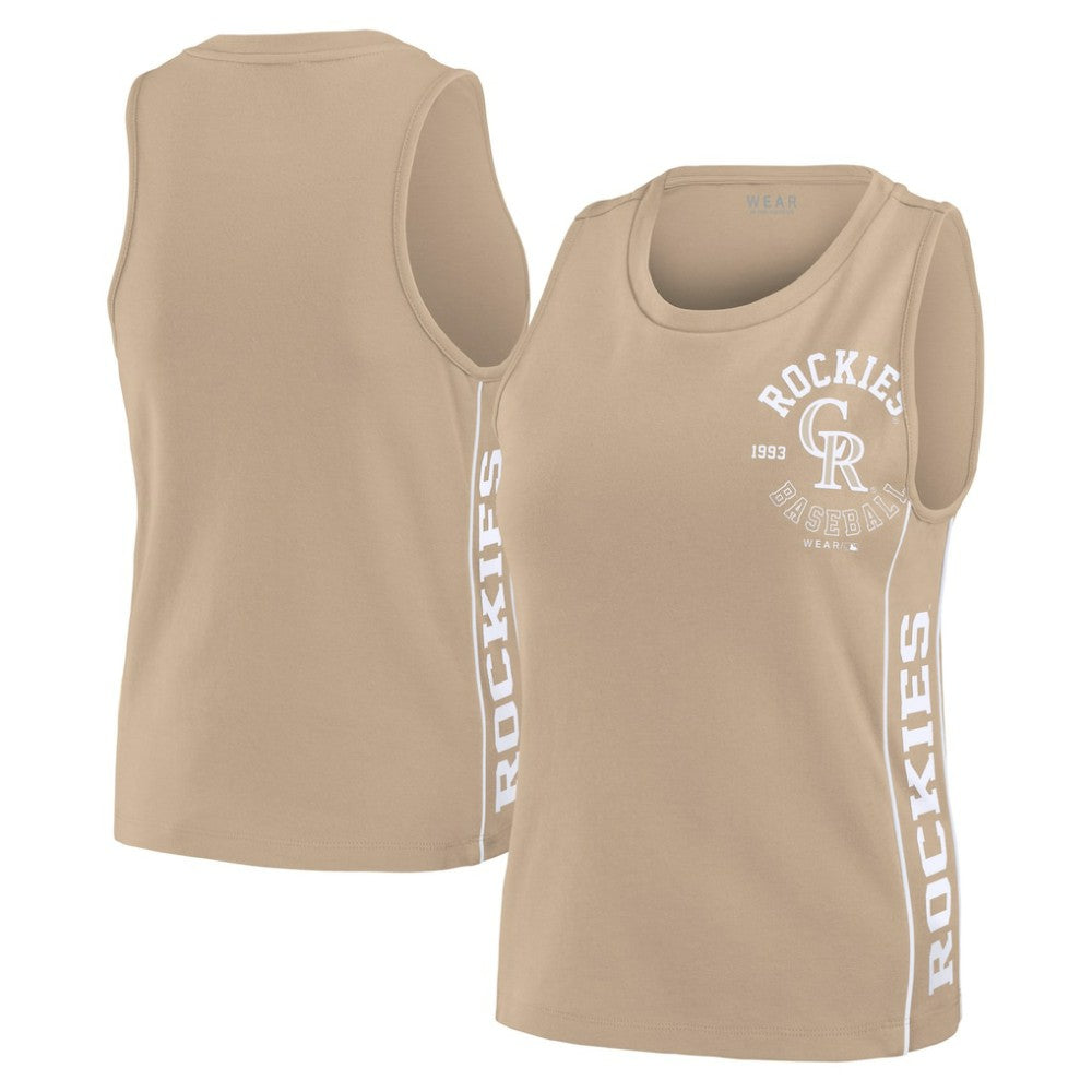Colorado Rockies WEAR by Erin Andrews Women's Tonal Tank Top - Tan