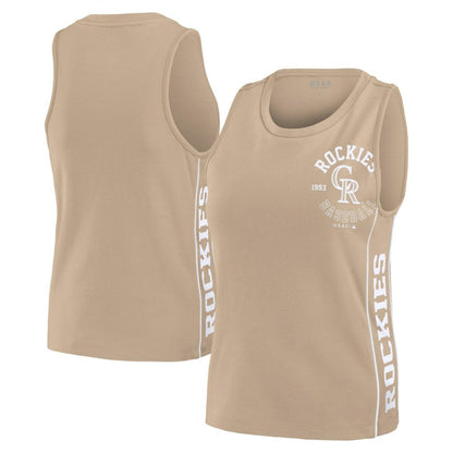 Colorado Rockies WEAR by Erin Andrews Women's Tonal Tank Top - Tan