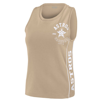 Houston Astros WEAR by Erin Andrews Women's Tonal Tank Top - Tan
