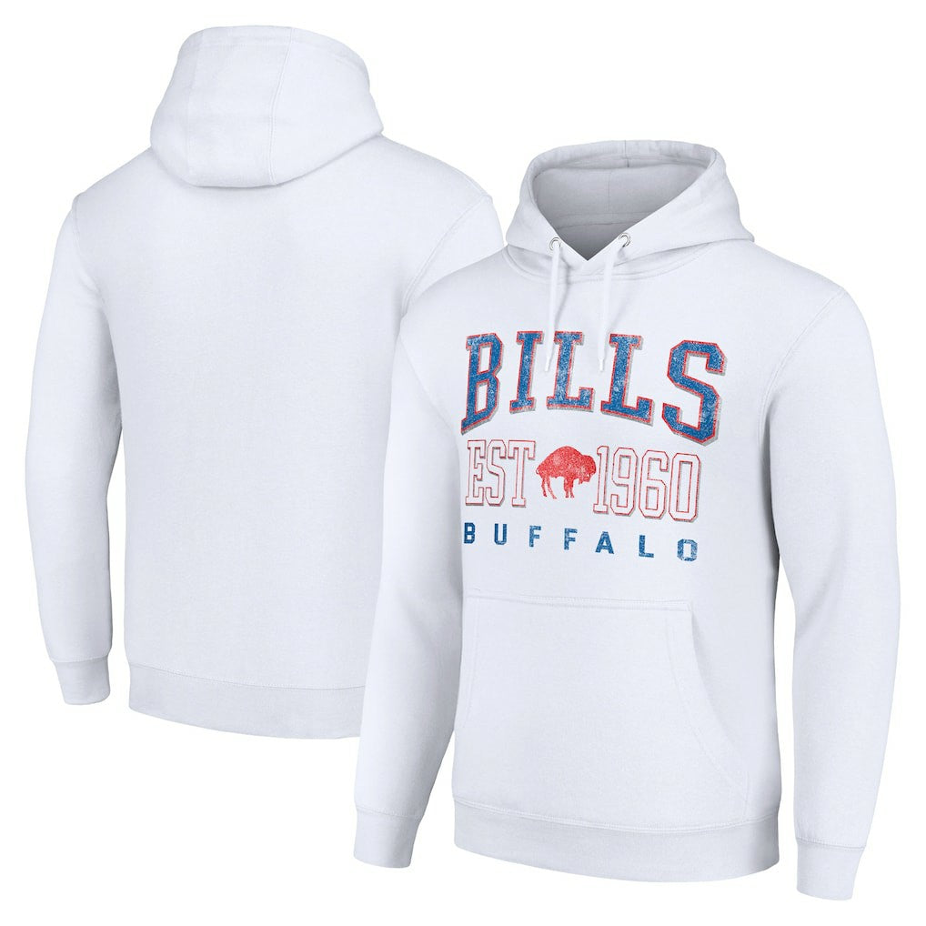 Buffalo Bills Starter Unisex Throwback Logo Pullover Hoodie - White outlet
