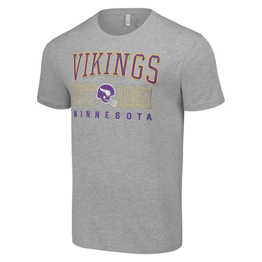 Minnesota Vikings Starter Throwback Logo T-Shirt - Heather Gray on sale