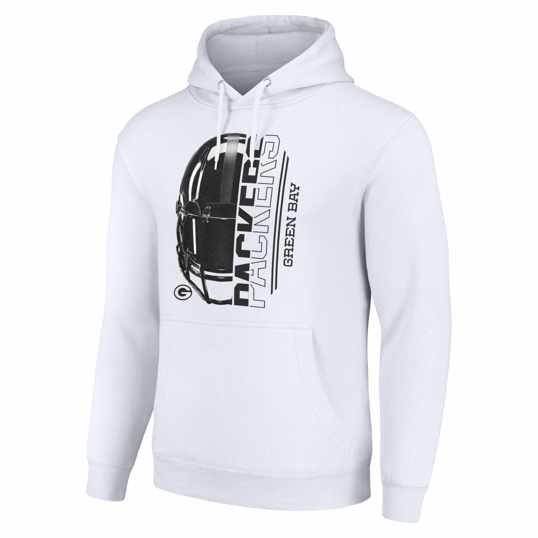 Green Bay Packers Starter Unisex Half Helmet Logo Pullover Hoodie - White on sale