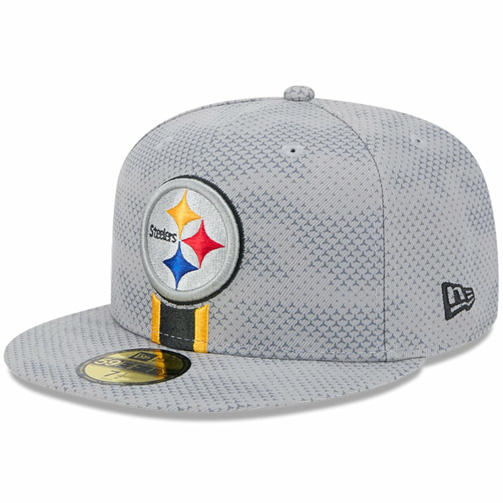 Pittsburgh Steelers New Era 2024 Sideline 59FIFTY Fitted Hat - Gray discount