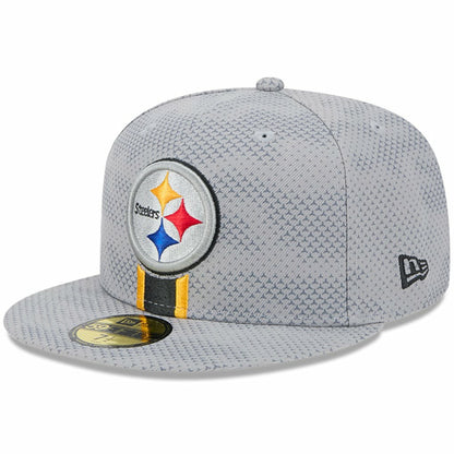 Pittsburgh Steelers New Era 2024 Sideline 59FIFTY Fitted Hat - Gray discount