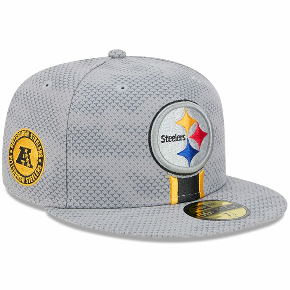 Pittsburgh Steelers New Era 2024 Sideline 59FIFTY Fitted Hat - Gray discount