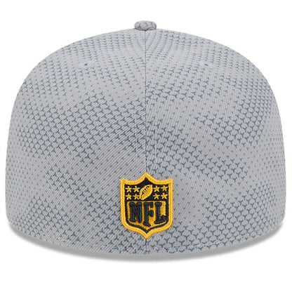 Pittsburgh Steelers New Era 2024 Sideline 59FIFTY Fitted Hat - Gray discount