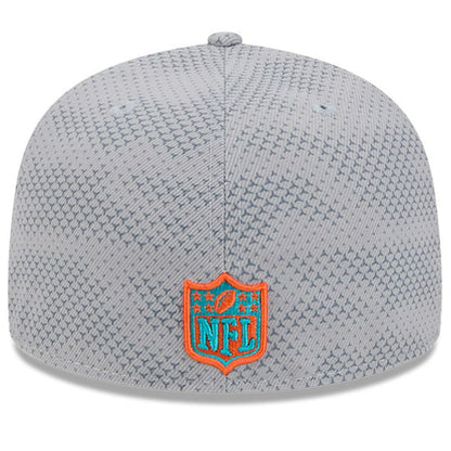 Miami Dolphins New Era 2024 Sideline 59FIFTY Fitted Hat - Gray discount