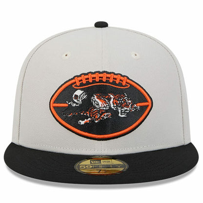 Cincinnati Bengals New Era 2024 Sideline Historic 59FIFTY Fitted Hat - Stone/Black sale