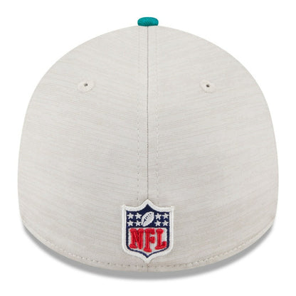Miami Dolphins New Era 2024 Sideline Historic 39THIRTY Flex Hat - Stone/Aqua discount