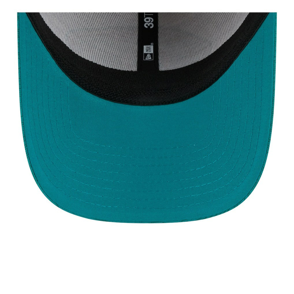 Miami Dolphins New Era 2024 Sideline Historic 39THIRTY Flex Hat - Stone/Aqua discount