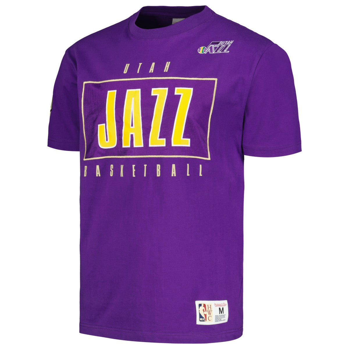 Utah Jazz Hardwood Classics Team OG 2.0 Premium Vintage Logo T-Shirt - Purple | Mitchell & Ness outlet