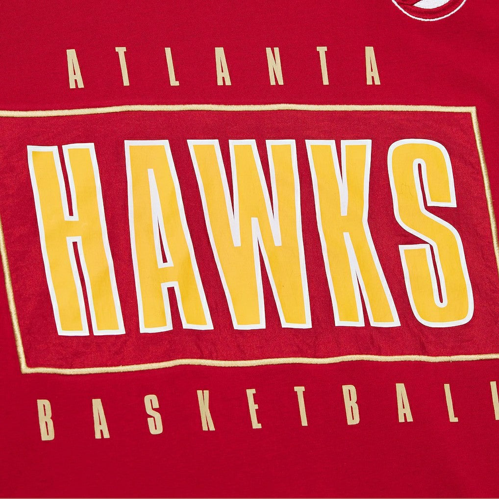 Atlanta Hawks Hardwood Classics Team OG 2.0 Premium Vintage Logo T-Shirt - Red | Mitchell & Ness outlet