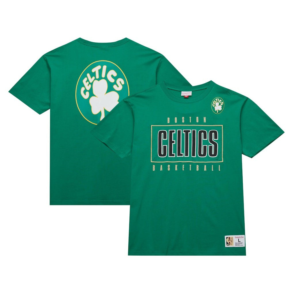 Boston Celtics Hardwood Classics Team OG 2.0 Premium Vintage Logo T-Shirt - Kelly Green | Mitchell & Ness cheap