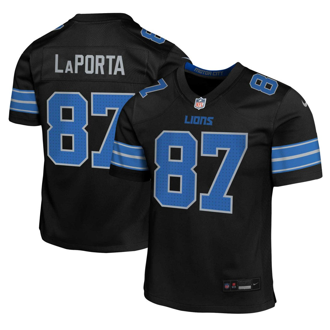 Sam LaPorta Detroit Lions Youth Game Jersey - Black | Nike on sale